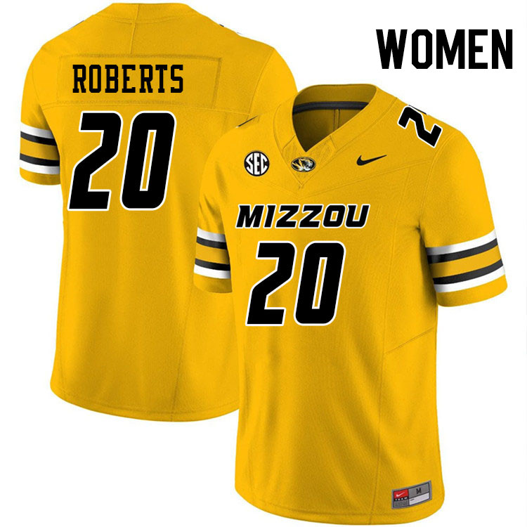 Women #20 Jamal Roberts Missouri Tigers College Football Jerseys Stitched-Gold